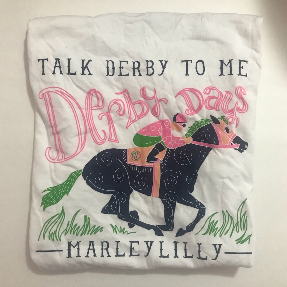 NWOT Marley Lilly Derby Days Tee